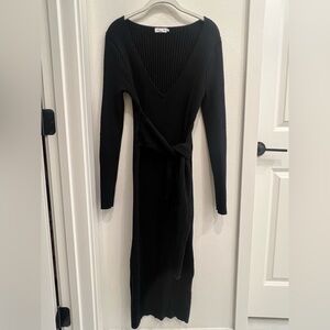 Good American Black Ribbed Dress